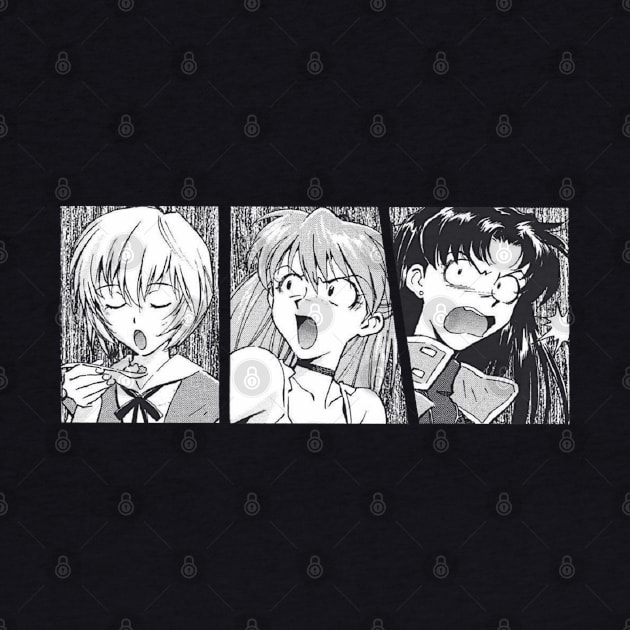 Rei, Asuka and Misato - Dark by hole